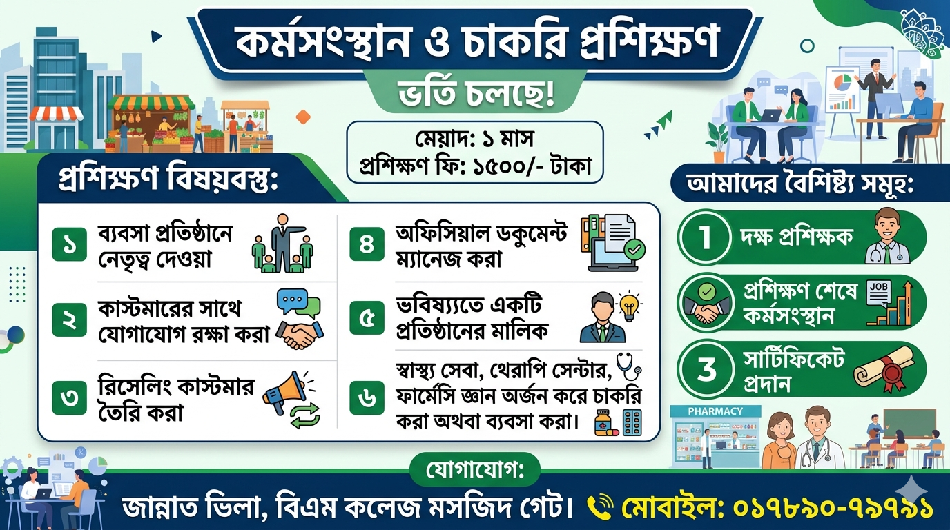 কর্মসংস্থান ও চাকরি  প্রশিক্ষণ